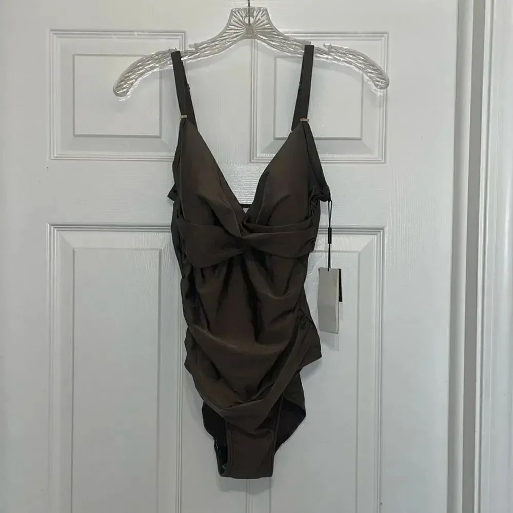 Calvin Klein Platinum One Piece Compression Swimsuit, NWT